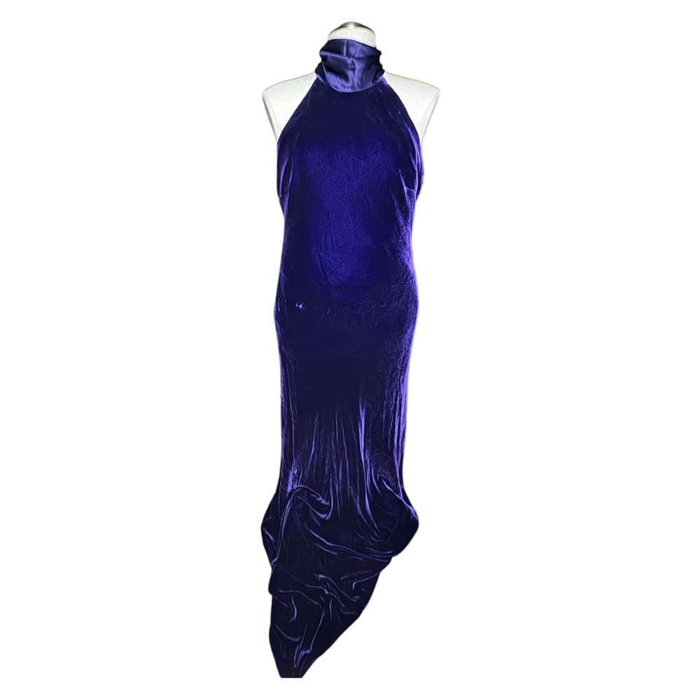Lauren Ralph Lauren NWT Silk Blend Purple Velvet Prom Dress